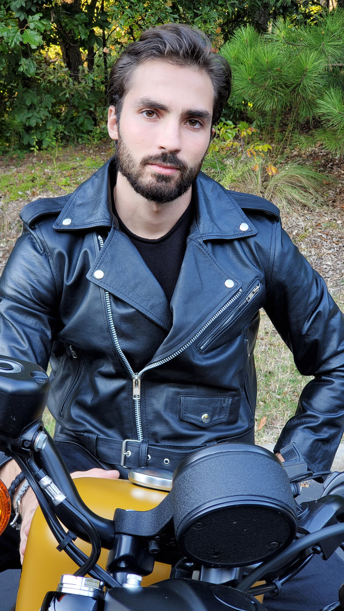 Cowhide Black Moto Jacket