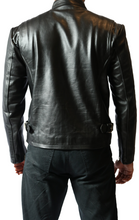 Load image into Gallery viewer, Cowhide Cafe Racer Black Jacket
