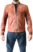 Load image into Gallery viewer, Goatskin Suede Leather Rusty Brown Jacket
